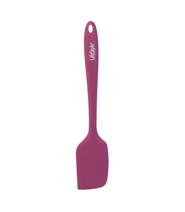 Tradineur - Espátula de silicona color morado para realizar labores de cocina o repostería con 28 x 6 cm. Paleta para cocina de silicona para realizar platos o postres.