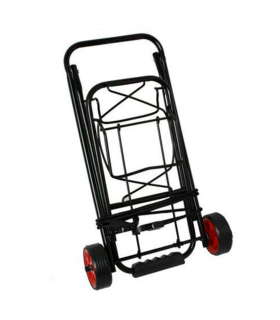 Carro portamaletas de acero plegable 98 x 45 x 31 cm, ruedas de 14 cm, carrito de mano para viajes con pulpo elástico, plataforma de transporte para mover objetos