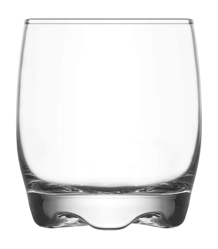 Tradineur - Set de 6 vasos de cristal "Adora", base gruesa, resistentes, aptos para lavavajillas, servir agua, whisky, 8,7 x 7,1 cm, 290 ml