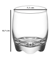 Tradineur - Set de 6 vasos de cristal "Adora", base gruesa, resistentes, aptos para lavavajillas, servir agua, whisky, 8,7 x 7,1 cm, 290 ml