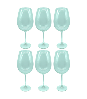 Set de 6 copas de vino 73 cl XXL. Pack, juego copas de cristal, borde fino, tallo largo para una degustación ideal en casa, restaurante y fiestas, aptas para lavavajillas