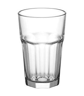 Tradineur - Set de 6 vasos altos de cristal "Aras", clásicos, base gruesa, resistentes, aptos para lavavajillas, refrescos, agua, bebidas - 11,9 x 7,7 cm - 300 ml