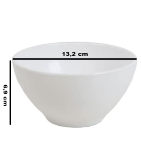 Tradineur - Tazón de vidrio opal, cuenco, bol para desayuno extra resistente, reciclable, postres, aperitivos, sopa, apto para lavavajillas y microondas (Blanco, 50 cl, 13,2 x 6,9 cm)