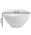 Tradineur - Tazón de vidrio opal, cuenco, bol para desayuno extra resistente, reciclable, postres, aperitivos, sopa, apto para lavavajillas y microondas (Blanco, 50 cl, 13,2 x 6,9 cm)