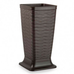 Tradineur - Paragüero de plástico cuadrado, modelo Wind, diseño moderno, soporte para paraguas, decoración, fabricado en España