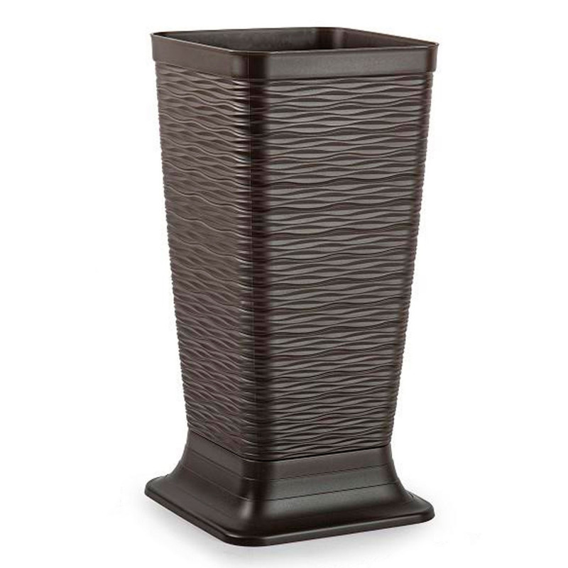 Tradineur - Paragüero de plástico cuadrado, modelo Wind, diseño moderno, soporte para paraguas, decoración, fabricado en España Tradineur - Paragüero de plástico cuadrado, modelo Wind, diseño moderno, soporte para paraguas, decoración, fabricado en España