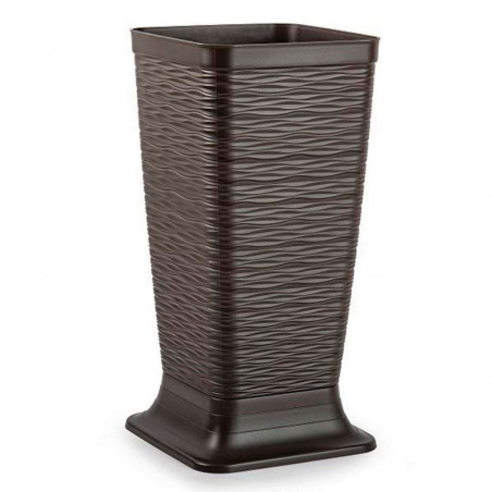 Tradineur - Paragüero de plástico cuadrado, modelo Wind, diseño moderno, soporte para paraguas, decoración, fabricado en España