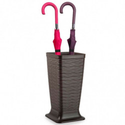 Tradineur - Paragüero de plástico cuadrado, modelo Wind, diseño moderno, soporte para paraguas, decoración, fabricado en España