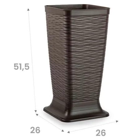 Tradineur - Paragüero de plástico cuadrado, modelo Wind, diseño moderno, soporte para paraguas, decoración, fabricado en España Tradineur - Paragüero de plástico cuadrado, modelo Wind, diseño moderno, soporte para paraguas, decoración, fabricado en España
