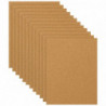 Tradineur - Pack de 12 Láminas de corcho - Grosor de 3 mm - Ideal para decoración, manualidades y organización - 20 x 30 cm 
