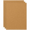 Tradineur - Pack de 3 Láminas de corcho - Grosor de 2 mm - Ideal para decoración, manualidades y organización - 40 x 60 cm 