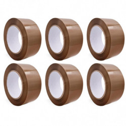 Tradineur - Pack de 6 precintos para embalaje - Multiusos, embalar, sellar, empaquetar, cerrar cajas, resistente al desgarro - 4