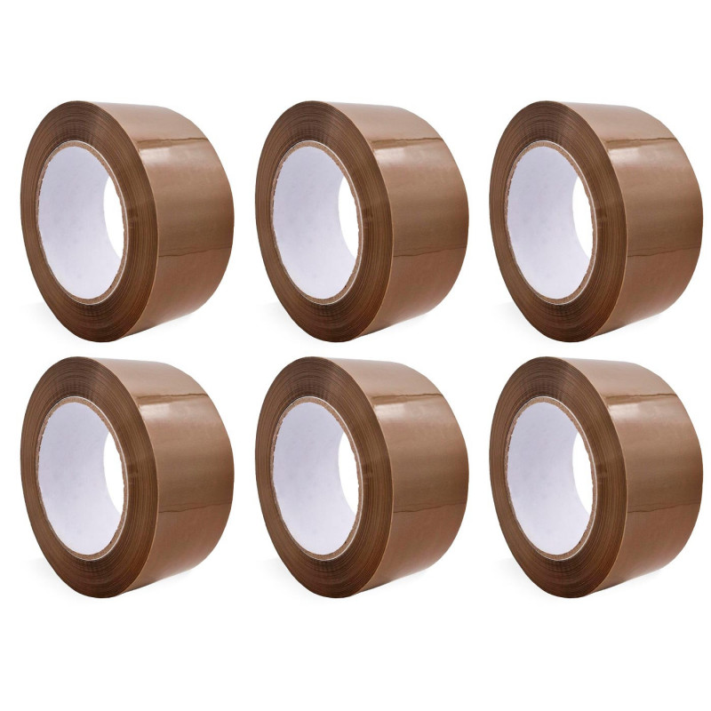 Tradineur - Pack de 6 precintos para embalaje - Multiusos, embalar, sellar, empaquetar, cerrar cajas, resistente al desgarro - 4