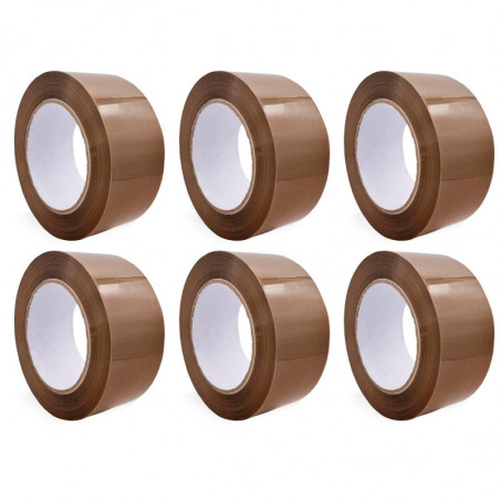 Tradineur - Pack de 6 precintos para embalaje - Multiusos, embalar, sellar, empaquetar, cerrar cajas, resistente al desgarro - 4