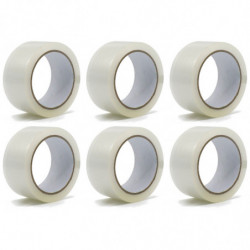 Tradineur - Pack de 6 precintos para embalaje - Multiusos, embalar, sellar, empaquetar, cerrar cajas, resistente al desgarro - 4
