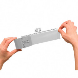 Tradineur - Pack de 6 precintos para embalaje - Multiusos, embalar, sellar, empaquetar, cerrar cajas, resistente al desgarro - 4