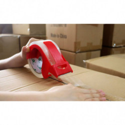 Tradineur - Pack de 6 precintos para embalaje - Multiusos, embalar, sellar, empaquetar, cerrar cajas, resistente al desgarro - 4