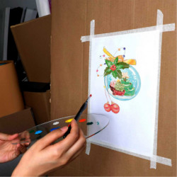 Tradineur - Pack de 6 cintas Adhesiva para pintores - Ideal para Manualidades, Bricolaje, Pintura y Etiquetado - 24 mm x 40 M -