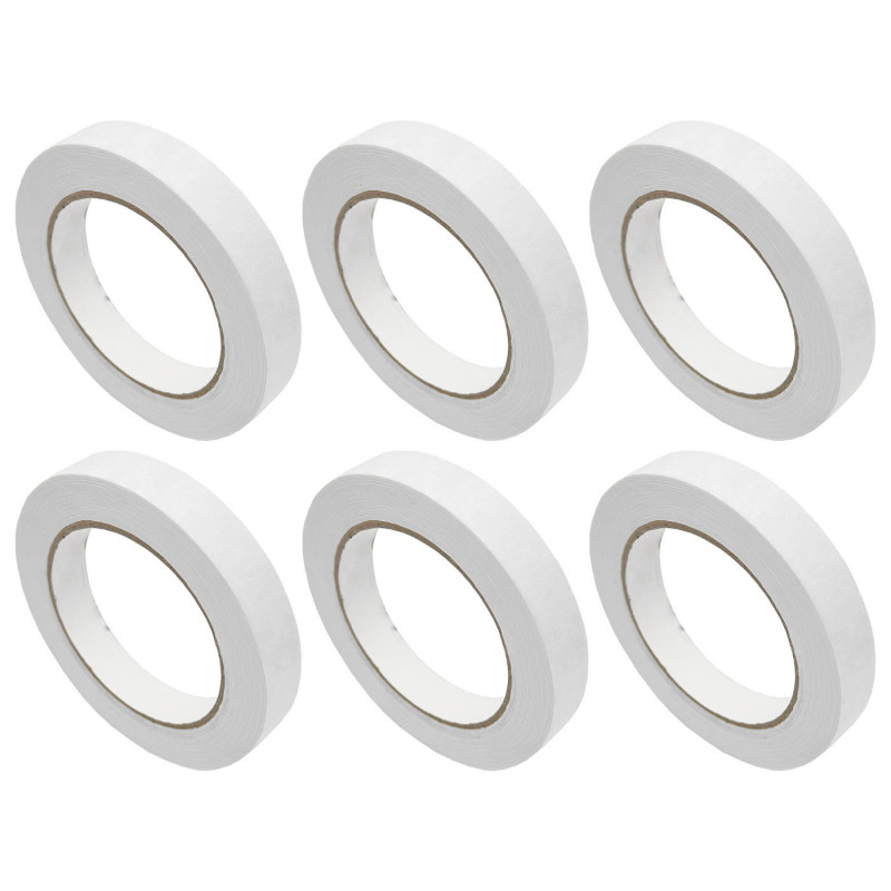 Tradineur - Pack de 6 cintas Adhesiva para pintores - Ideal para Manualidades, Bricolaje, Pintura y Etiquetado - 18 mm x 40 M - Tradineur - Pack de 6 cintas Adhesiva para pintores - Ideal para Manualidades, Bricolaje, Pintura y Etiquetado - 18 mm x 40 M -