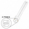 Tradineur - Pack de 2 bombillas de bajo consumo, 2 pines y 2 tubos, G24D-3, 26W equivalente a 130W, 1350 lúmenes, 6400K, luz bla