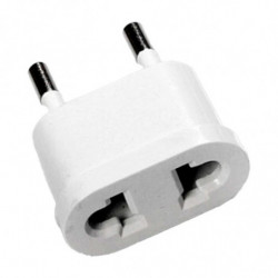 Tradineur - Pack de 2 Adaptadores de Enchufe Plano - Adaptador Sencillo, Enchufe para Oficina, hogar - Color Blanco