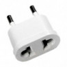 Tradineur - Pack de 2 Adaptadores de Enchufe Plano - Adaptador Sencillo, Enchufe para Oficina, hogar - Color Blanco