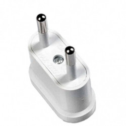 Tradineur - Pack de 2 Adaptadores de Enchufe Plano - Adaptador Sencillo, Enchufe para Oficina, hogar - Color Blanco