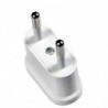 Tradineur - Pack de 2 Adaptadores de Enchufe Plano - Adaptador Sencillo, Enchufe para Oficina, hogar - Color Blanco