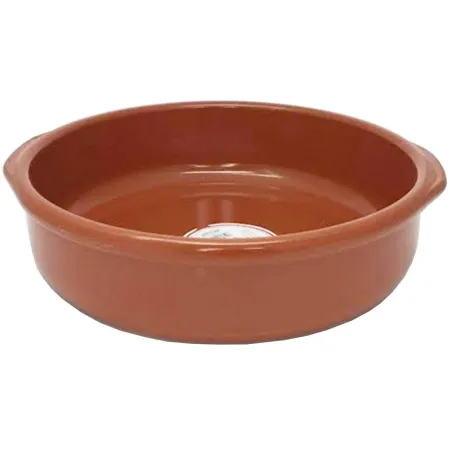 Tradineur - Cazuela redonda de barro - Apta para vitro y horno - Ideal para guisos y asados caseros – Ø 26 cm
