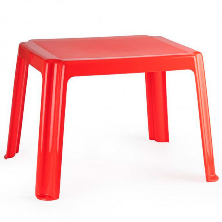 Tradineur - Mesa auxiliar de plástico, mesita baja, niños, polipropileno, estructura sólida, interior y exterior, salón, jardín,