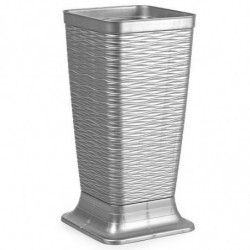 Tradineur - Paragüero de plástico cuadrado, modelo Wind, diseño moderno, soporte para paraguas, decoración, fabricado en España