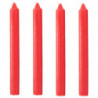 Tradineur - Pack de 4 velas alargadas, cirios de mesa cilíndricos, parafina y mecha de algodón, sin perfume, rituales y ceremoni