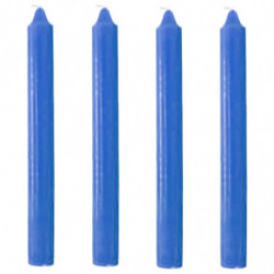 Tradineur - Pack de 4 velas alargadas, cirios de mesa cilíndricos, parafina y mecha de algodón, sin perfume, rituales y ceremoni
