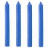 Tradineur - Pack de 4 velas alargadas, cirios de mesa cilíndricos, parafina y mecha de algodón, sin perfume, rituales y ceremoni
