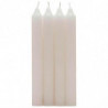 Tradineur - Pack de 4 velas alargadas, cirios de mesa cilíndricos, parafina y mecha de algodón, sin perfume, rituales y ceremoni