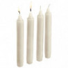 Tradineur - Pack de 4 velas alargadas, cirios de mesa cilíndricos, parafina y mecha de algodón, sin perfume, rituales y ceremoni