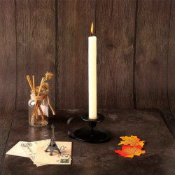 Tradineur - Pack de 4 velas alargadas, cirios de mesa cilíndricos, parafina y mecha de algodón, sin perfume, rituales y ceremoni