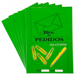 Tradineur - Pack de 6 talonarios de pedidos con hojas autocopiativas, bloc, libreta para propuestas de pedido, presupuestos, neg