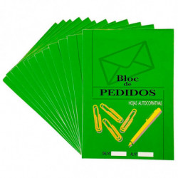 Tradineur - Pack de 6 talonarios de pedidos con hojas autocopiativas, bloc, libreta para propuestas de pedido, presupuestos, neg