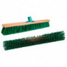 Tradineur - Cepillo duro multiusos para exterior, barrendero, cerdas duras, madera y plástico, acoplable a mango de rosca, limpi