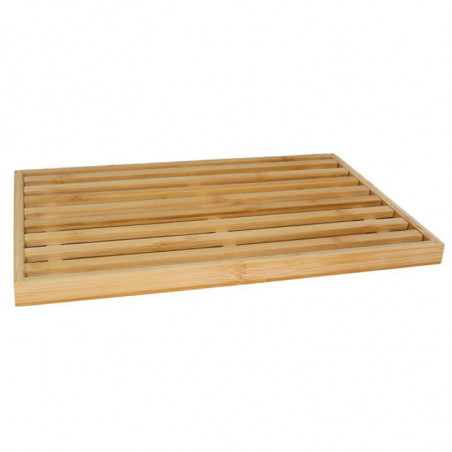 Tradineur - Tabla para cortar pan de bambú, rejilla extraíble, duradera y resistente, material natural, ecológico, fácil de vaci