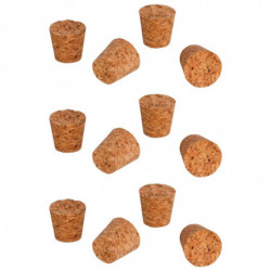 Tradineur - Pack de 12 tapones cónicos de corcho para botellas, garrafas, botes, frascos, bar, restaurante, vino, aceite - 30 x