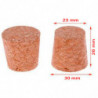 Tradineur - Pack de 12 tapones cónicos de corcho para botellas, garrafas, botes, frascos, bar, restaurante, vino, aceite - 30 x