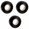 Tradineur - Pack de 3 cintas aislantes adhesivas, pvc, instalaciones eléctricas, reparar, proteger y agrupar cables, bricolaje (