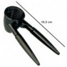 Tradineur - Cascanueces metálico, abrebotellas con cabezal cónico, 2 en 1, rompenueces, abridor, apto para lavavajillas (Negro -