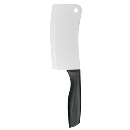 Tradineur - Cuchillo ancho de carnicero, hoja de acero inoxidable de 15 cm, mango ergonómico, corte de huesos y carne, cocina -