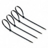 Tradineur - Pack de 60 bridas largas de nylon, bridas universales para organización de cables, reutilizables, resistentes a UV y