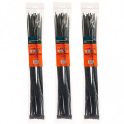 Tradineur - Pack de 60 bridas largas de nylon, bridas universales para organización de cables, reutilizables, resistentes a UV y