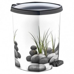 Tradineur - Papelera con pedal Diseño Zen (11 L) - Fabricado en Plástico - Capacidad de 11 Litros - Cubo interno Extraíble - 33
