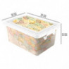 Tradineur - Caja de almacenamiento - Diseño de Mapa Mundi - Capacidad de 3,7 Litros - Fabricado en España - Contenedor para alma